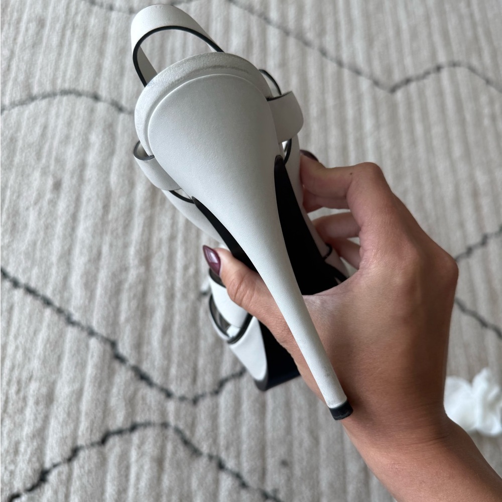 SAINT LAURENT TRIBUTE WHITE 105 HEELS SIZE 37 - Picture 12 of 16